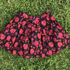 Forever 21 Red Floral Skirt